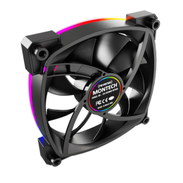 Вентилятор для корпуса Montech RX120 PWM (B) 1x(120x120x25mm)/800-1600RPM/59CFM/27dBA/Reverse Черный