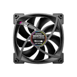 Вентилятор для корпуса Montech RX120 PWM (B) 1x(120x120x25mm)/800-1600RPM/59CFM/27dBA/Reverse Черный