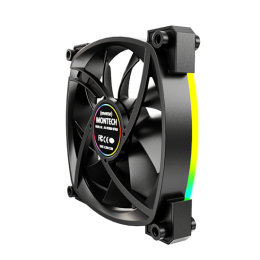 Вентилятор для корпуса Montech RX120 PWM (B) 1x(120x120x25mm)/800-1600RPM/59CFM/27dBA/Reverse Черный