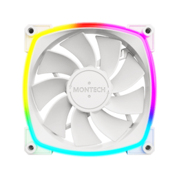 Вентилятор для корпуса Montech RX120 PWM (W) 1x(120x120x25mm)/800-1600RPM/59CFM/27dBA/Reverse Белый