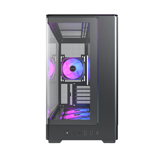 Корпус Montech KING 15 PRO (B) Micro-ATX/Mini-ITX 2xUSB3.0 1xType-C 1xAudio 1xLED Button Черный