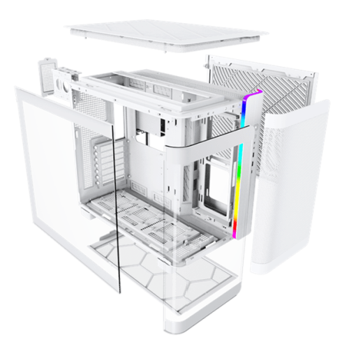 Корпус Montech KING 95 (W) ATX/Micro-ATX/Mini-ITX 2xUSB3.0 1xType-C 1xAudio 1xMic 1xLED Button Белый
