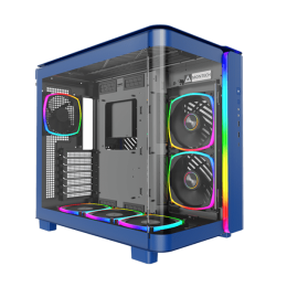 Корпус Montech KING 95 PRO (Prussian blue) ATX/Micro-ATX/Mini-ITX 2xUSB3.0 1xType-C 1xAudio 1xMic 1xLED Button Синий