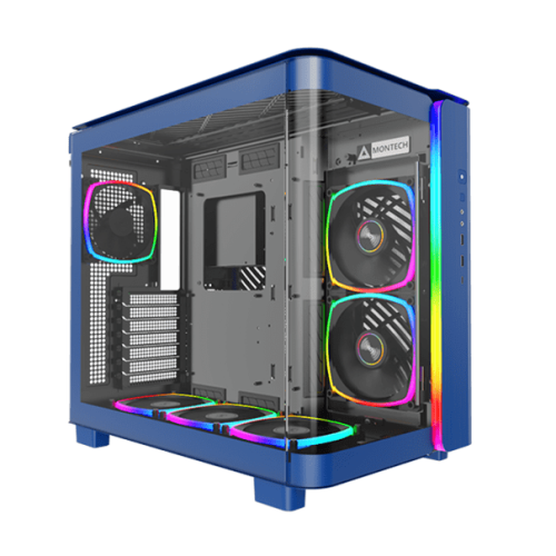 Корпус Montech KING 95 PRO (Prussian blue) ATX/Micro-ATX/Mini-ITX 2xUSB3.0 1xType-C 1xAudio 1xMic 1xLED Button Синий