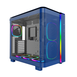 Корпус Montech KING 95 PRO (Prussian blue) ATX/Micro-ATX/Mini-ITX 2xUSB3.0 1xType-C 1xAudio 1xMic 1xLED Button Синий