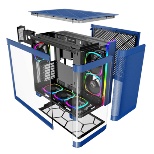 Корпус Montech KING 95 PRO (Prussian blue) ATX/Micro-ATX/Mini-ITX 2xUSB3.0 1xType-C 1xAudio 1xMic 1xLED Button Синий
