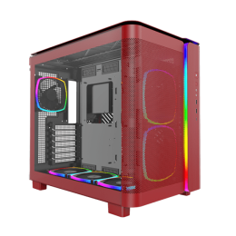 Корпус Montech KING 95 PRO (Red) ATX/Micro-ATX/Mini-ITX 2xUSB3.0 1xType-C 1xAudio 1xMic 1xLED Button Красный