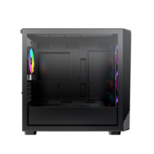 Корпус Montech X5M (B) Micro-ATX/Mini-ITX 1xUSB3.0 1xUSB2.0 1xType-C 1xAudio 1xLED Button Черный