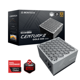 Блок питания Montech  850W, CENTURY II 850W, Full Modular, ATX, 80+ GOLD, КПД 90%, Fan 135mm, Серебро