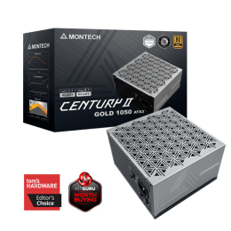 Блок питания Montech 1050W, CENTURY II 1050W, Full Modular, ATX, 80+ GOLD, КПД 90%, Fan 135mm, Серебро