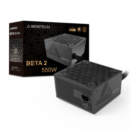 Блок питания Montech  550W, BETA 2 550W, Non Modular, ATX, 80+ BRONZE, КПД 90%, Fan 120mm, Черный