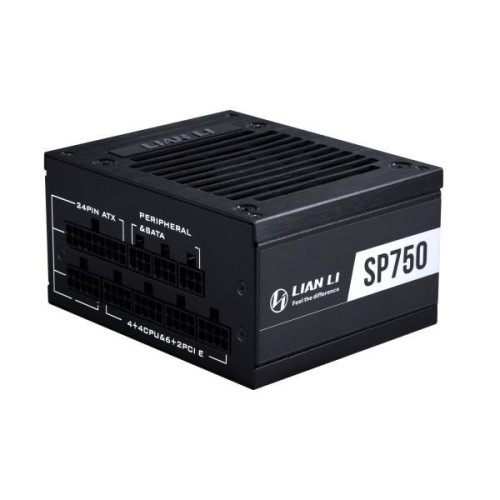 Блок питания Lian Li 750W, SP750 V2 Gold, Full Modular, 80+ GOLD, 92%, Черный, G9P.SP0750G.B000.EU