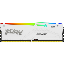 Оперативная память  32GB DDR5 5200MHz Kingston FURY Beast White RGB XMP CL40 KF552C40BWA-32