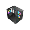 Корпус AOC CG389B 3F M-ATX/ITX 1xUSB2.0 1xUSB3.0 1xType-C 1xAudio/Mic 1x3.5" 2x2.5" Черный (поддержка материнских плат форм-фактора M-ATX (uATX/compact-MATX) размером до 244×185мм) AOC-CG389-BF3V1R0T3-G
