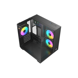 Корпус AOC CG389B 3F M-ATX/ITX 1xUSB2.0 1xUSB3.0 1xType-C 1xAudio/Mic 1x3.5
