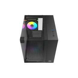 Корпус AOC CG389B 3F M-ATX/ITX 1xUSB2.0 1xUSB3.0 1xType-C 1xAudio/Mic 1x3.5