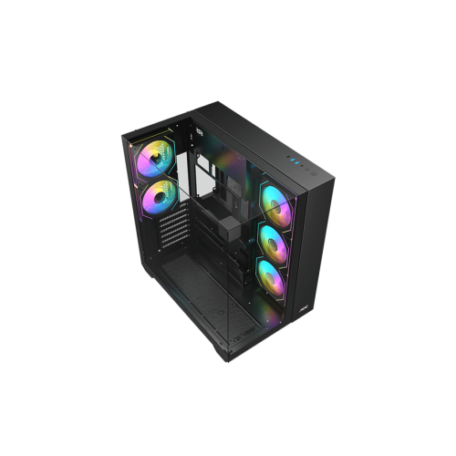 Корпус AOC CG409B 5F ATX/M-ATX/ITX 2xUSB3.0 1xType-C 1xAudio/Mic 1x3.5" 2x2.5" Черный AOC-CG409-BF5V1R0T3-G