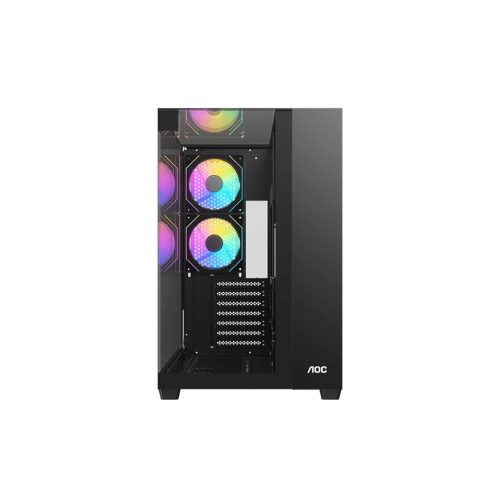 Корпус AOC CG409B 5F ATX/M-ATX/ITX 2xUSB3.0 1xType-C 1xAudio/Mic 1x3.5" 2x2.5" Черный AOC-CG409-BF5V1R0T3-G