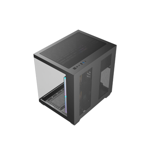 Корпус AOC CG391B 3F M-ATX/ITX 1xUSB2.0 1xUSB3.0 1xType-C 1xAudio/Mic 1x3.5" 3x2.5" Черный (поддержка материнских плат форм-фактора M-ATX (uATX/compact-MATX) размером до 244×185мм) AOC-CG391-BF3V1R0T2-G