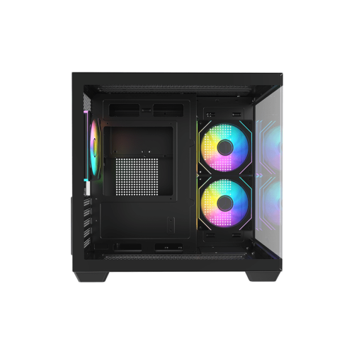 Корпус AOC CG391B 3F M-ATX/ITX 1xUSB2.0 1xUSB3.0 1xType-C 1xAudio/Mic 1x3.5" 3x2.5" Черный (поддержка материнских плат форм-фактора M-ATX (uATX/compact-MATX) размером до 244×185мм) AOC-CG391-BF3V1R0T2-G