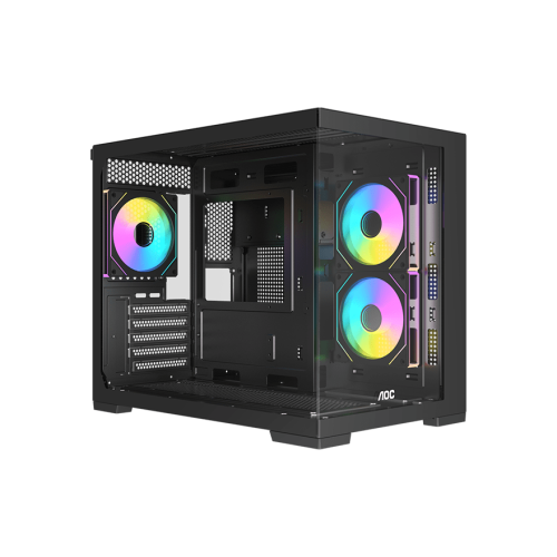 Корпус AOC CG392B 3F M-ATX/ITX 1xUSB2.0 1xUSB3.0 1xType-C 1xAudio/Mic 1x3.5" 2x2.5" Черный AOC-CG392-BF3V2R0T2-G