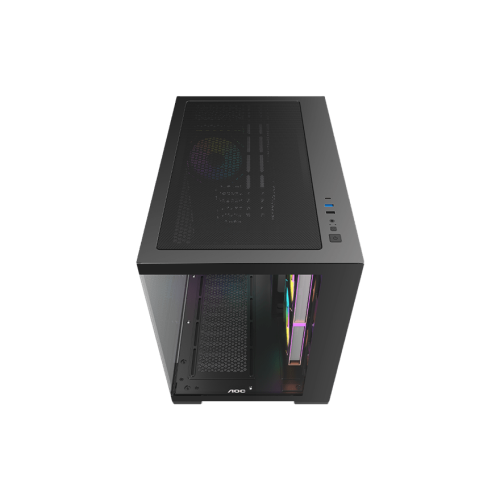 Корпус AOC CG392B 3F M-ATX/ITX 1xUSB2.0 1xUSB3.0 1xType-C 1xAudio/Mic 1x3.5" 2x2.5" Черный AOC-CG392-BF3V2R0T2-G