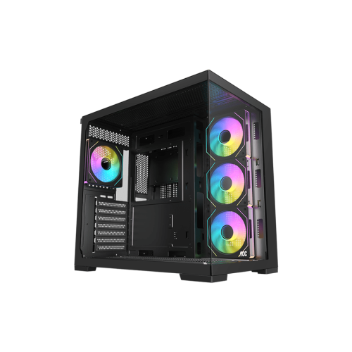 Корпус AOC CG395B 4F ATX/M-ATX/ITX 2xUSB3.0 1xType-C 1xAudio/Mic 1x3.5" 2x2.5" Черный AOC-CG395-BF4V2R0T2-G
