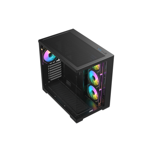 Корпус AOC CG395B 4F ATX/M-ATX/ITX 2xUSB3.0 1xType-C 1xAudio/Mic 1x3.5" 2x2.5" Черный AOC-CG395-BF4V2R0T2-G