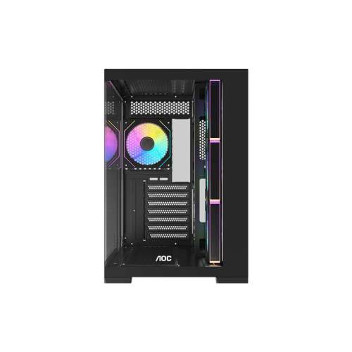 Корпус AOC CG395B 4F ATX/M-ATX/ITX 2xUSB3.0 1xType-C 1xAudio/Mic 1x3.5" 2x2.5" Черный AOC-CG395-BF4V2R0T2-G