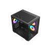 Корпус AOC CG350B 3F M-ATX/ITX 1xUSB2.0 1xUSB3.0 1xType-C 1xAudio/Mic 1x3.5" 2x2.5" Черный (поддержка материнских плат форм-фактора M-ATX (uATX/compact-MATX) размером до 244×185мм) AOC-CG350-BF3V1R0W2-G