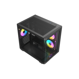 Корпус AOC CG350B 3F M-ATX/ITX 1xUSB2.0 1xUSB3.0 1xType-C 1xAudio/Mic 1x3.5