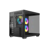 Корпус AOC CG350B 3F M-ATX/ITX 1xUSB2.0 1xUSB3.0 1xType-C 1xAudio/Mic 1x3.5" 2x2.5" Черный (поддержка материнских плат форм-фактора M-ATX (uATX/compact-MATX) размером до 244×185мм) AOC-CG350-BF3V1R0W2-G