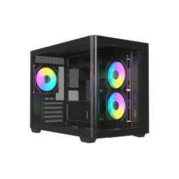 Корпус AOC CG355B 3F M-ATX/ITX 2xUSB3.0 1xType-C 1xAudio/Mic 1x3.5