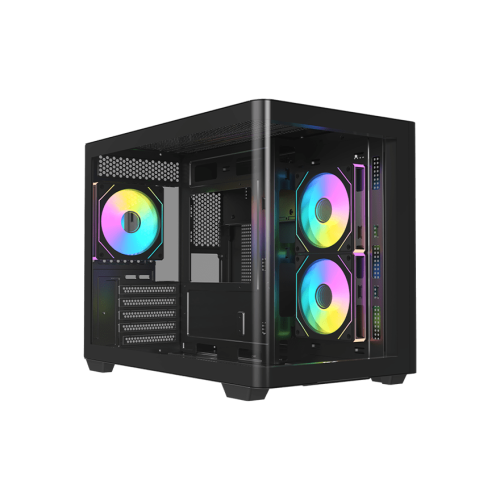 Корпус AOC CG355B 3F M-ATX/ITX 2xUSB3.0 1xType-C 1xAudio/Mic 1x3.5" 2x2.5" Черный AOC-CG355-BF3V1R0W2-G