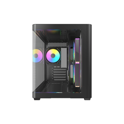 Корпус AOC CG355B 3F M-ATX/ITX 2xUSB3.0 1xType-C 1xAudio/Mic 1x3.5" 2x2.5" Черный AOC-CG355-BF3V1R0W2-G