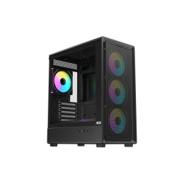 Корпус AOC CG450B 4F M-ATX/ITX 1xUSB2.0 1xUSB3.0 1xType-C 1xAudio/Mic 1x3.5