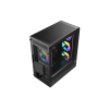 Корпус AOC CG450B 4F M-ATX/ITX 1xUSB2.0 1xUSB3.0 1xType-C 1xAudio/Mic 1x3.5" 2x2.5" Черный AOC-CG450-BF4V1R0UD-G