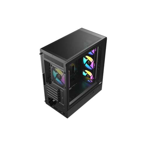 Корпус AOC CG450B 4F M-ATX/ITX 1xUSB2.0 1xUSB3.0 1xType-C 1xAudio/Mic 1x3.5" 2x2.5" Черный AOC-CG450-BF4V1R0UD-G