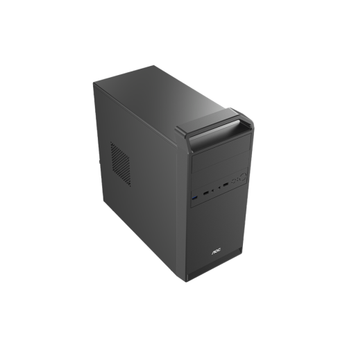 Корпус AOC CB104B M-ATX/ITX 2xUSB2.0 1xUSB3.0 1xAudio 1xMic 2x2.5" 2x3.5" 5.25" Optical Drive Bay, Kensington, Padlock - петля для навесного замка, Черный AOC-CB104-BEV1B-G
