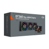 Водяное охлаждение для CPU PCCooler DT360 Max ARGB Display BK TDP 350W 115X/1200/1700/1851/AM4/AM5, Pump: 2600RPM±10%, 15dB(A), Fan: 500~3000RPM±10%, 83CFM, 15~33.1 dB(A), IPS, 5in, 1280x720, Черный