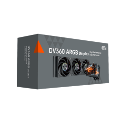 Водяное охлаждение для CPU PCCooler DV360 ARGB Display BK TDP 300W 115X/1200/1700/1851/AM4/AM5, Pump: 2600 RPM±10%, 15dB(A), Fan: 500~3000 RPM±10%, 83 CFM, 15~33.1 dB(A), AMOLED, 6.67 in, 2400×1080, Черный