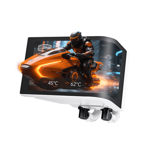 Водяное охлаждение для CPU PCCooler DV360 ARGB Display WH TDP 300W 115X/1200/1700/1851/AM4/AM5, Pump: 2600 RPM±10%, 15dB(A), Fan: 500~3000 RPM±10%, 83 CFM, 15~33.1 dB(A), AMOLED, 6.67 in, 2400×1080, Белый