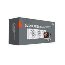 Водяное охлаждение для CPU PCCooler DV360 ARGB Display WH TDP 300W 115X/1200/1700/1851/AM4/AM5, Pump: 2600 RPM±10%, 15dB(A), Fan: 500~3000 RPM±10%, 83 CFM, 15~33.1 dB(A), AMOLED, 6.67 in, 2400×1080, Белый