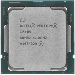 Процессор Intel Pentium G6405 4,1 GHz 4Mb 2/4 Comet Lake Intel® UHD Graphics 610 58W FCLGA1200 Tray (CM8070104291811)