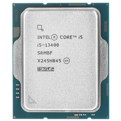 Процессор Intel Core i5-13400 Base 1,8GHz(EC), Performance 2,5GHz(PC), Max Turbo 4,6GHz, Cache 20Mb, 10/16 Raptor Lake, UHD-графика Intel® 730, Base TDP 65W, Turbo TDP 154W, FCLGA1700 w/o cooler, OEM (CM8071505093004)