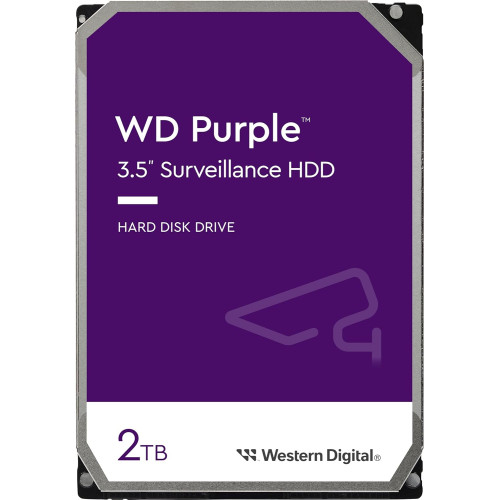 Жесткий диск для видеонаблюдения HDD 2Tb Western Digital Purple Surveillance WD23PURZ SATA 6Gb/s, 64Mb, 3,5", 5400rpm. Создан для систем видеонаблюдения и обспечивает превосходную надежность работы в системах безопасности. Уникальные разработки уменьшают
