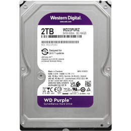 Жесткий диск для видеонаблюдения HDD 2Tb Western Digital Purple Surveillance WD23PURZ SATA 6Gb/s, 64Mb, 3,5