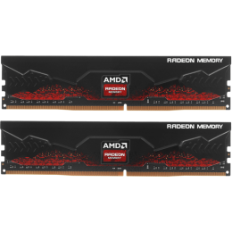 Оперативная память с радиатором 32GB Kit (2x16GB) DDR4 3600MHz AMD Radeon R9 Gamer Series CL18, PC4-28800, 18-22-22-42, 1.35V Black, R9S432G3606U2K