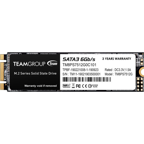Твердотельный накопитель 512GB SSD TeamGroup MS30 M.2 SATA 2280 R530Mb/s W430MB/s TM8PS7512G0C101