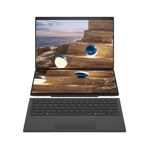 Ноутбук, ASUS Zenbook DUO UX8407AA-SN153W, 90NB16V1-M00WY0, 14", 3K 2880x1800, OLED, 144Hz, Core Ultra X9 388H, 32GB LPDDR5x, 1TB M.2 NVMe SSD Gen4, Win 11 Home, Серый